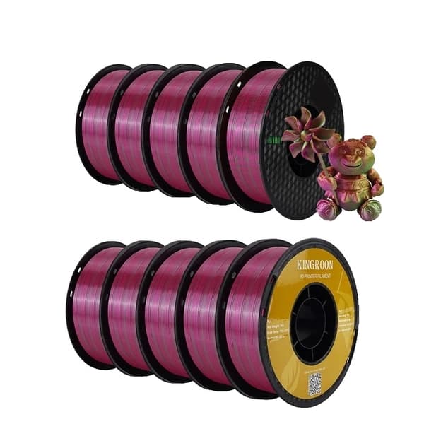 3D Printer Filament, Tricolor Silk Materiale, Ingen Boble Spole, 5KG Farve C