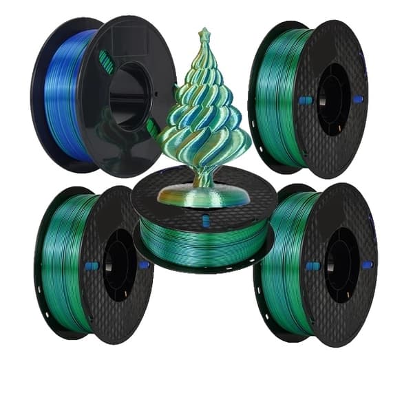 3D Printer Filament, Tricolor Silk Materiale, Ingen Boble Spole, 5KG Farve C