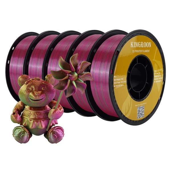 3D Printer Filament, Silkefinish, Trefarve Mulighed, Grøn Lilla Kobber