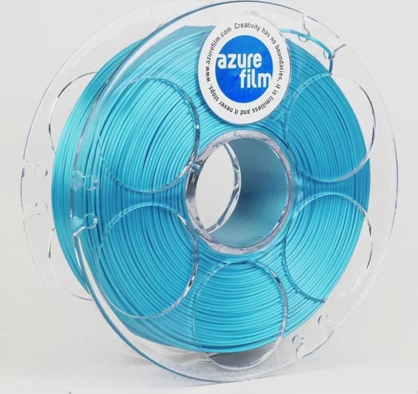 AzureFilm Silk Filament - 1,75 mm - 1 kg - Himmelblå