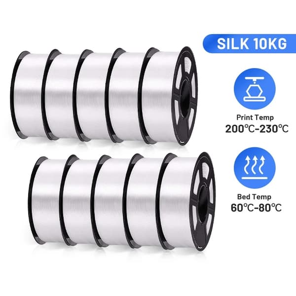 3D-filamentti, silkkitextuuri, korkea sitkeys, SILK 5BK 5WT