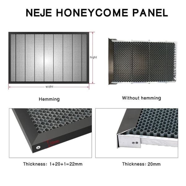 Laser Honeycomb-paneler, kompatibla med NEJE 3 Max, CNC-logomarkering., H8554