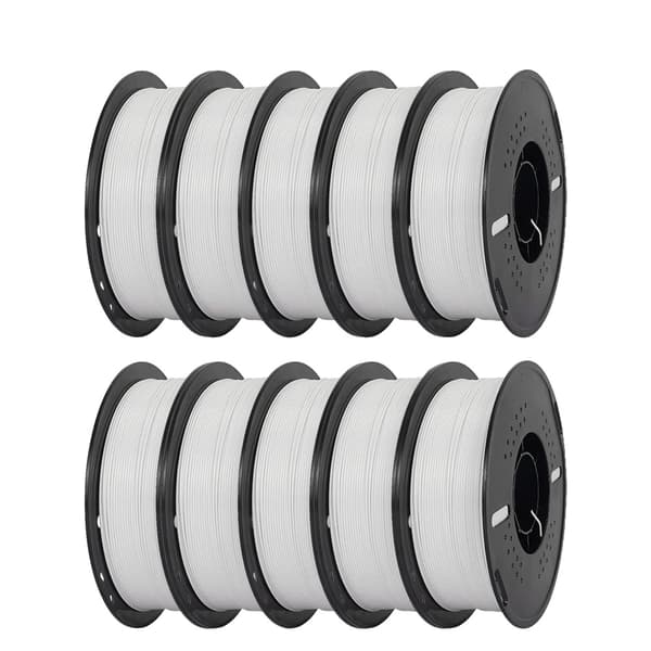 3D Printer PETG Filament, Højhastighedsudskrivning, God Styrke, 10kg Rød 10kg White