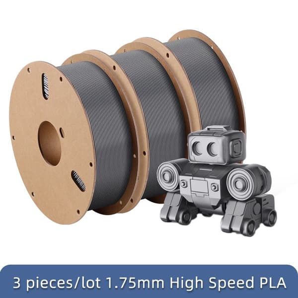 PLA-filamentti, korkeanopeustulostus, 1kg/rulla, Harmaa 3kg