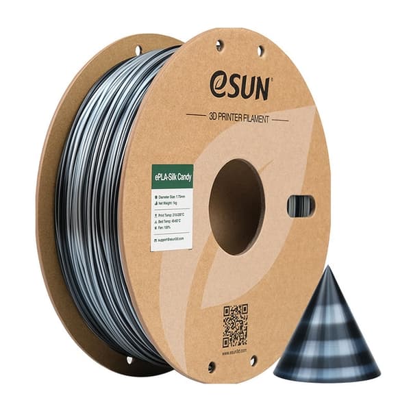 eSUN Silk Candy 1.75mm 1kg - Silver Black