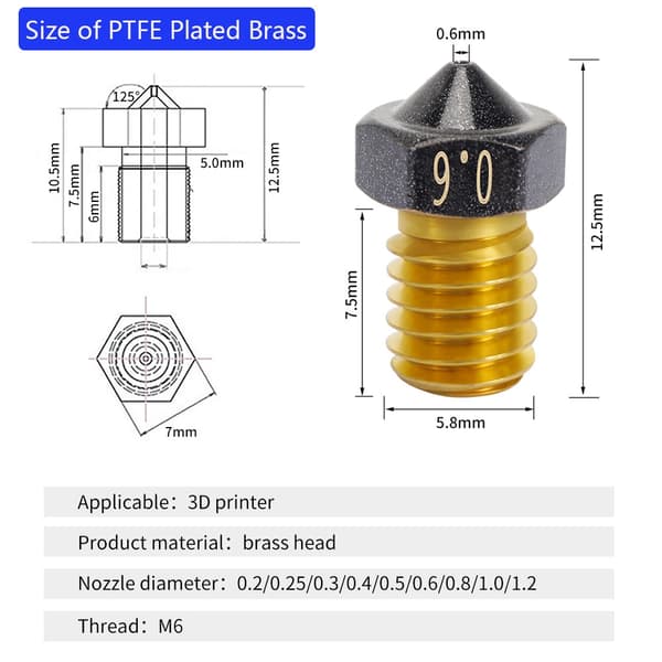 V5 V6 0,4mm nozzle 1 stk