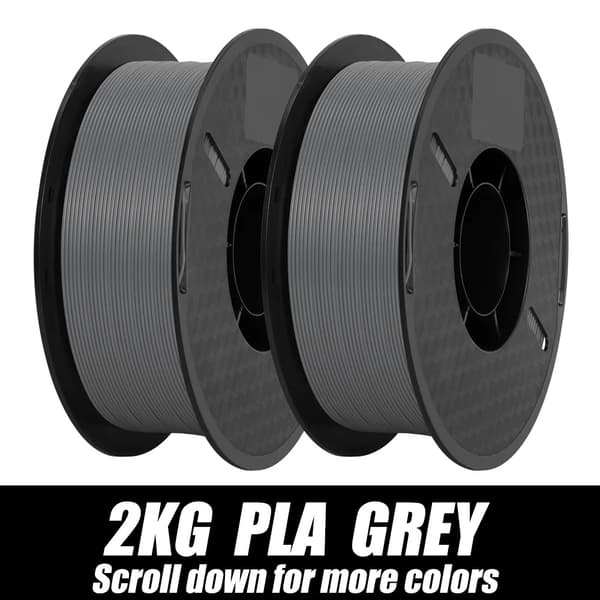 PLA-filamentti Harmaa 1,75 mm, ±0,03 mm tarkkuus, ympäristöystävällinen,PLA HARMAA 3KG