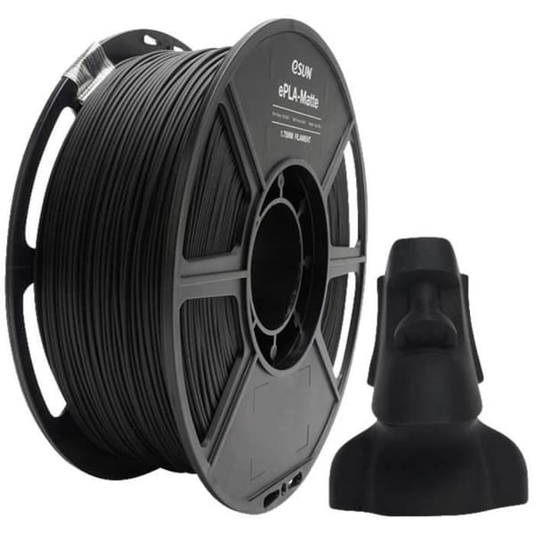 ESUN ePLA-Matt Svart Filament PLA matt 1,75 mm 1 kg svart (matt) 1 kg