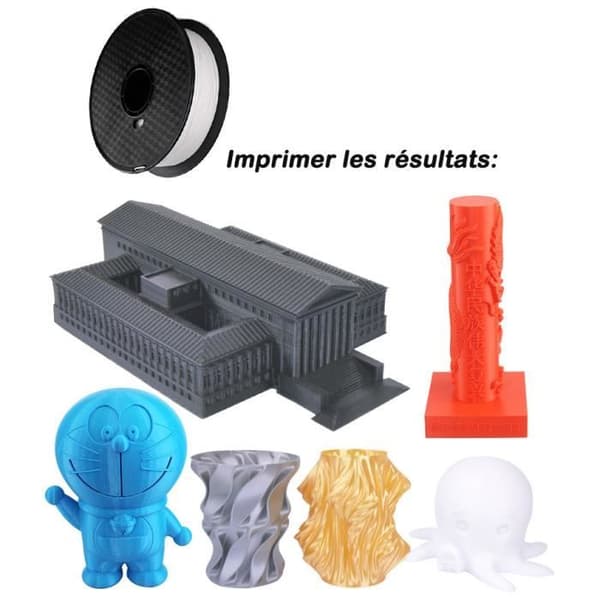 3D-skrivare Filament PLA 1,75 mm för 3D-skrivare 1KG (Vit)