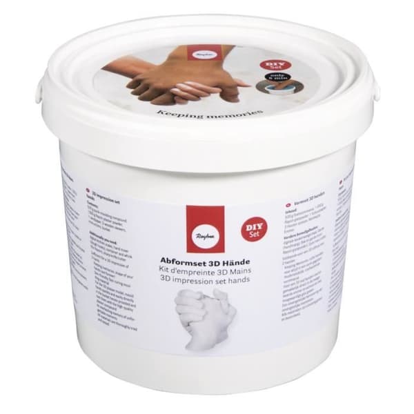 3D Handprint Kit, 500g handavtrycksprodukt + 1 000g Raysin