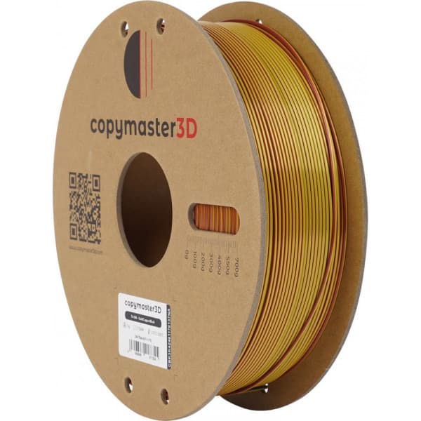 Copymaster3D Tri-Silk filament til 3D-printere, 1,75 mm, guld/kobber/sort