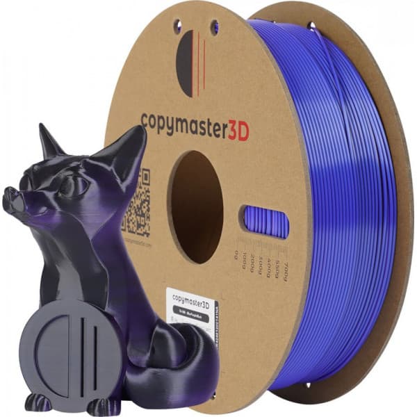 Copymaster3D Tri-Silk filament för 3D-skrivare, 1.75 mm, blå/lila/svart