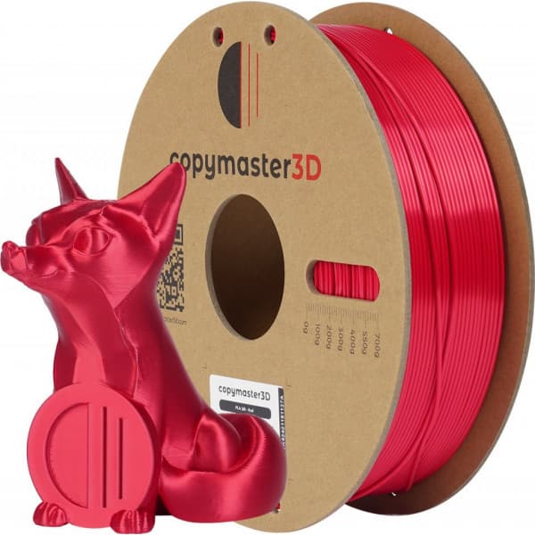 Copymaster3D PLA Silk -filament til 3D-printere, 1,75 mm, rød