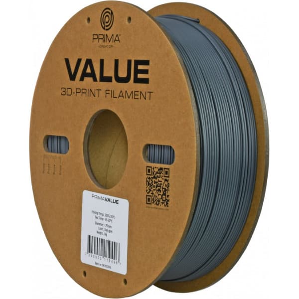 PrimaValue ABS-filament til 3D-printer, 1,75 mm, mørkegrå