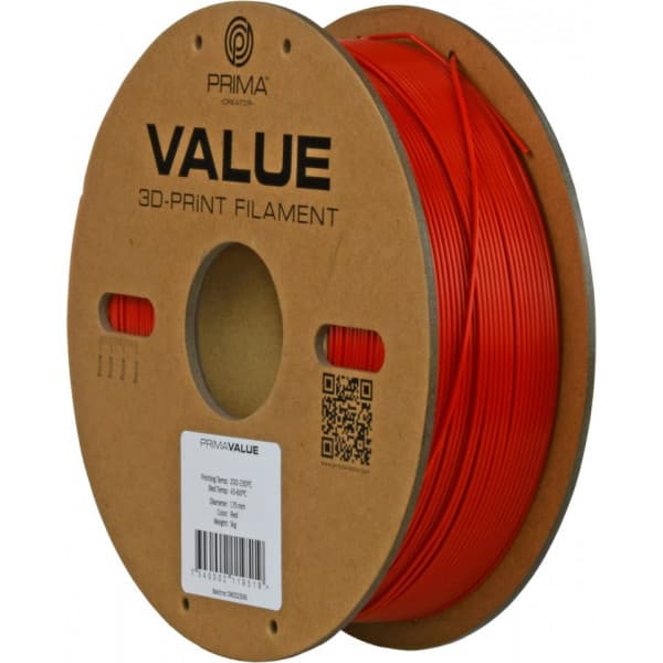 PrimaValue ABS-filament för 3D-skrivare, 1,75 mm, röd