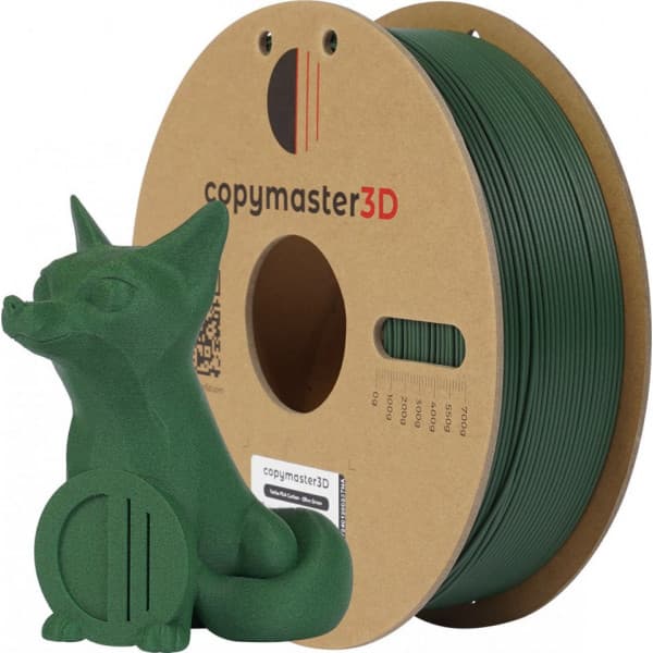 Copymaster3D Turbo PLA Carbon-filament til 3D-printere, 1,75 mm, olivgrøn
