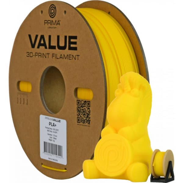PrimaValue PLA+ filament för 3D-skrivare, 1.75 mm, gul