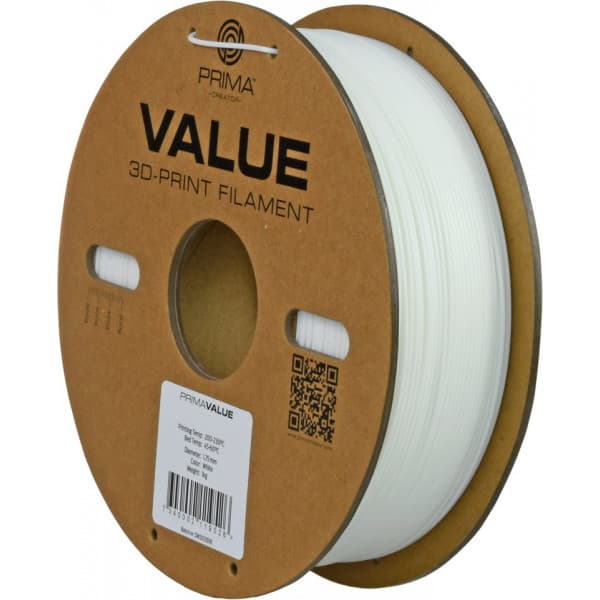 PrimaValue PETG -filamentti 3D -tulostimeen, 1.75 mm, valkoinen