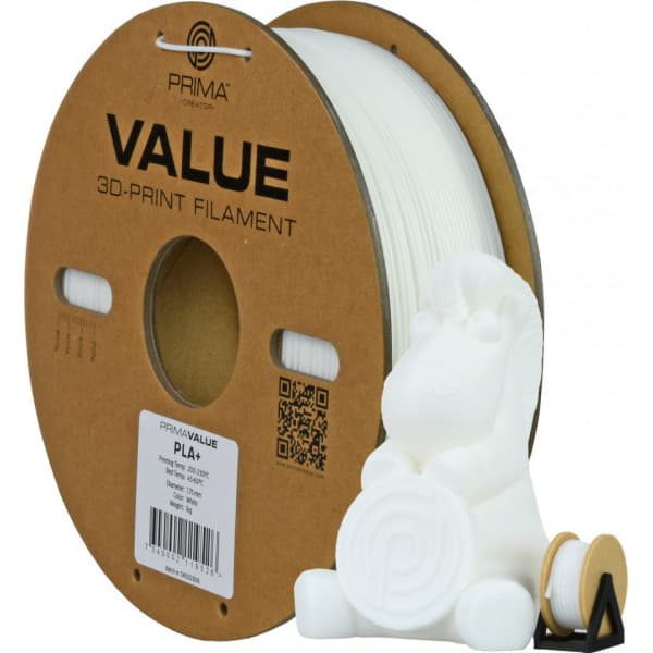PrimaValue PLA+ filament 3D-printer, 1.75 mm, hvid