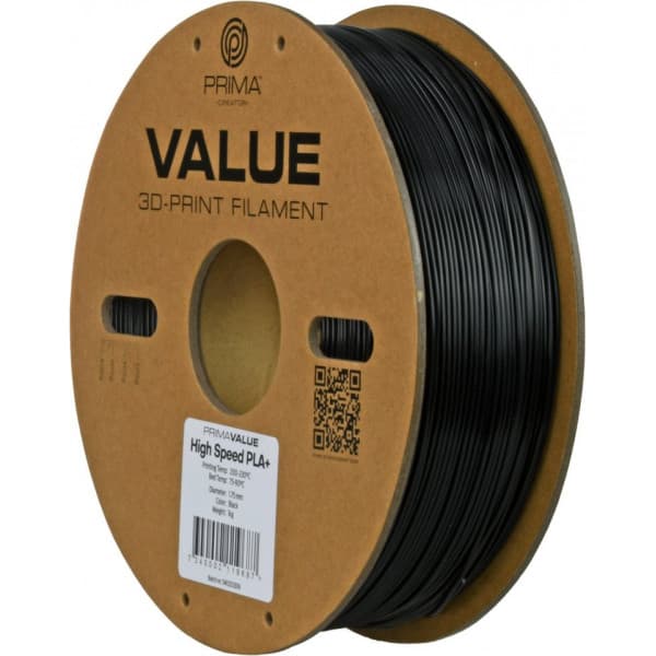 PrimaValue PLA+ Højhastighed -filament til 3D-printere, 1.75 mm, sort