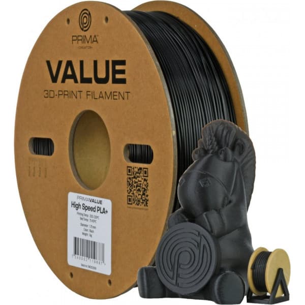 PrimaValue PLA+ High Speed -filament för 3D-skrivare, 1.75 mm, svart