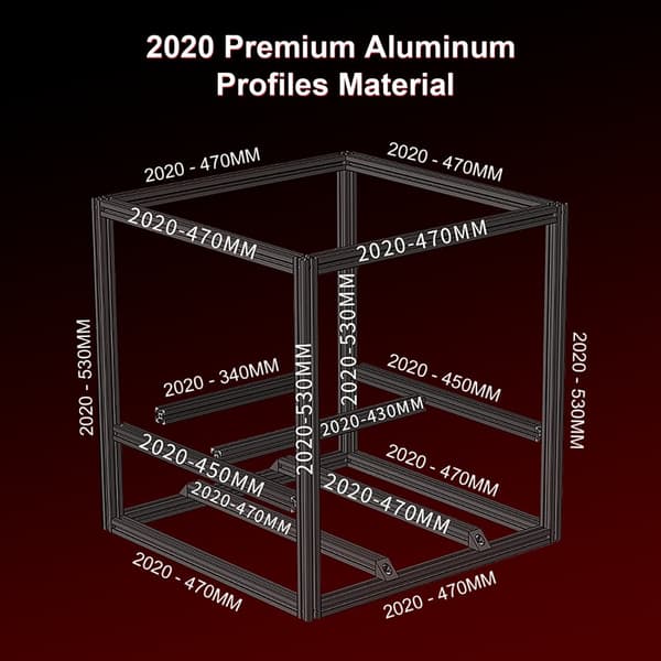 Voron 2.4 Ekstruderingsrammesæt, Højstyrke Aluminium, Glat Samling, Alsidige Anvendelser