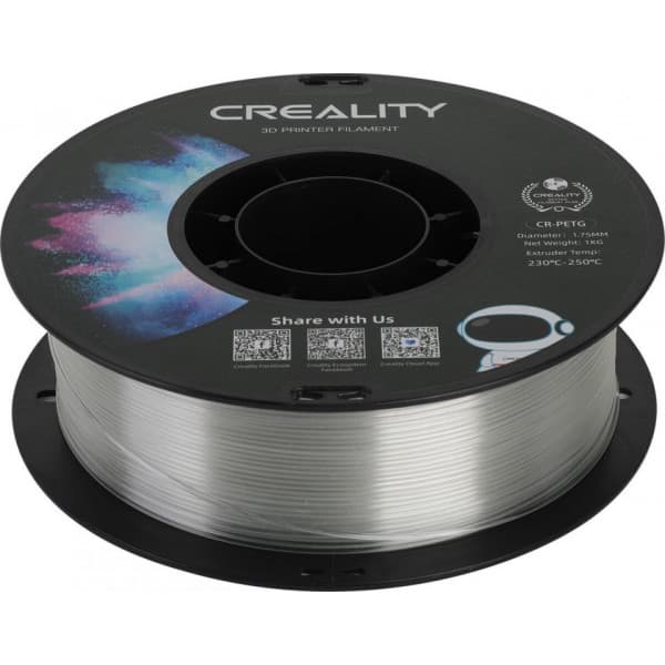 Creality CR-PETG filament til 3D-printer, 1,75 mm, gennemsigtig