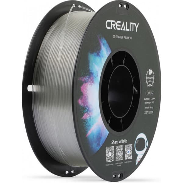 Creality CR-PETG filament til 3D-printer, 1,75 mm, gennemsigtig