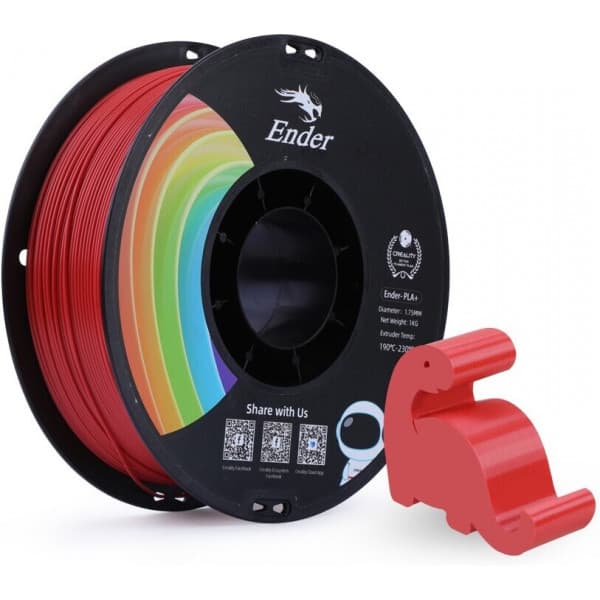 Creality Ender - PLA+ -filament för 3D-skrivare, 1,75 mm, röd