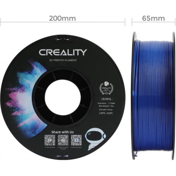 Creality CR-PETG filament til 3D-printer, 1,75 mm, blå