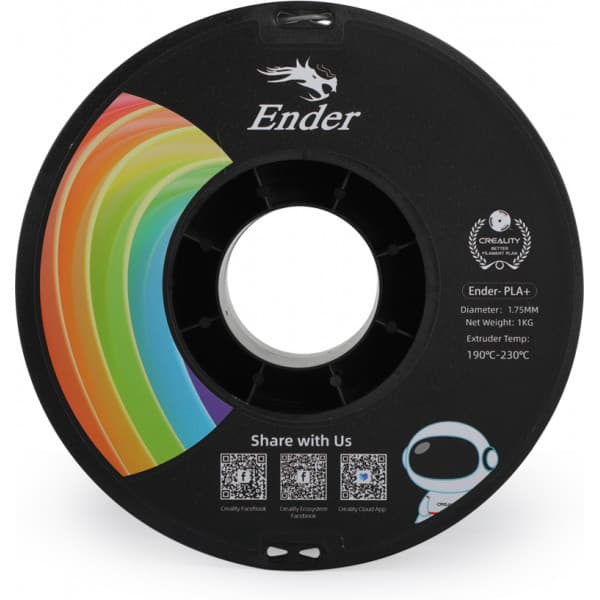 Creality Ender - PLA+ -filament til 3D-printer, 1,75 mm, grå