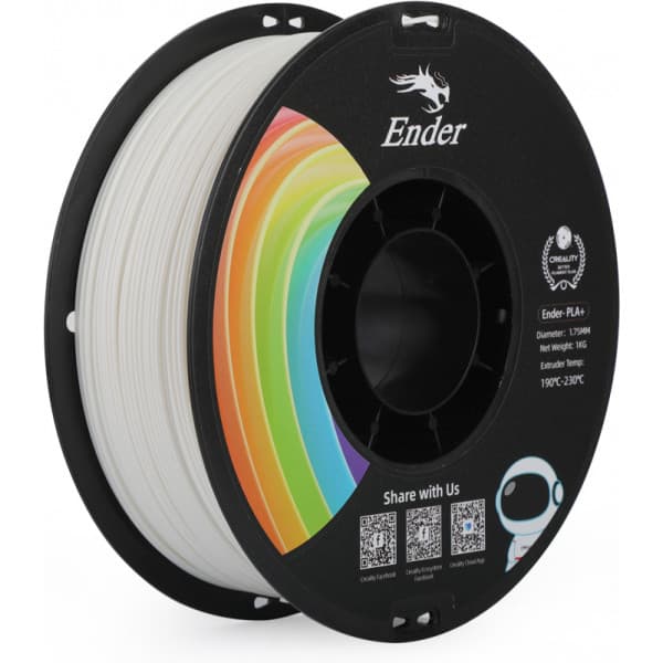 Creality Ender - PLA+ -filamentti 3D -tulostimeen, 1.75 mm, valkoinen