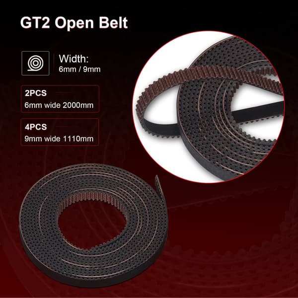 Voron 2.4 Rörelsekitt, Högkvalitativa GT2 Öppna Remmar, Aluminiumlegering Pulley, Omfattande Komponentset