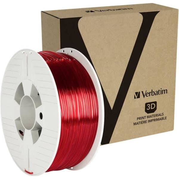 Verbatim 55062 PETG Filament 2,85 mm 1 kg Röd (transparent) 1 st(ar)