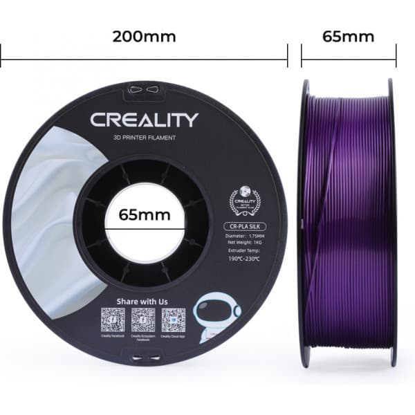 Creality CR-PLA Silk -filamentti 3D-tulostimeen, 1,75 mm, violetti