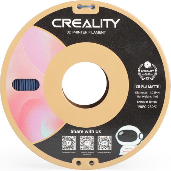 Creality CR-PLA Matt -filament för 3D-skrivare, 1,75 mm, marinblå
