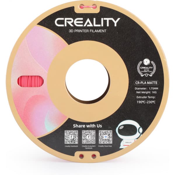 Creality CR-PLA Matte -filamentti 3D-tulostimeen, 1,75 mm, mansikanpunainen