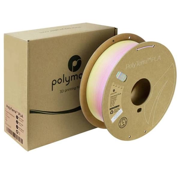 Polymaker PA04029 Gradient Låg Plast PLA Filament, Matt, Flerfärgad 1,75 mm 1000 g Pastell Rainbow Poly