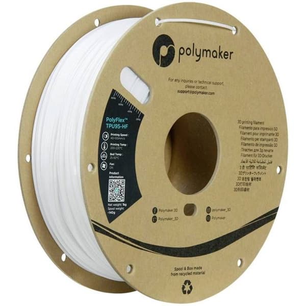 Polymaker PD03002 TPU95-HF TPU-filament, flexibel flexibel filament, höghastighetsfilament, UV-beständig 1,75 mm 1