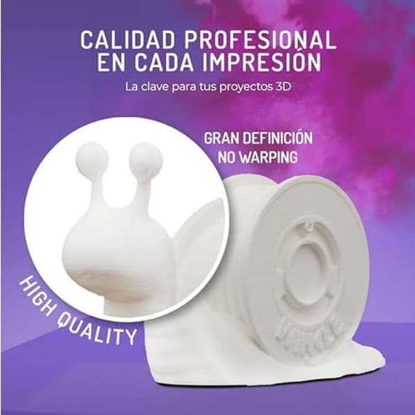 PLA HD filament - WINKLE - Glacier vit - 1,75 mm - 1 kg - Kompatibel med alla 3D-skrivare