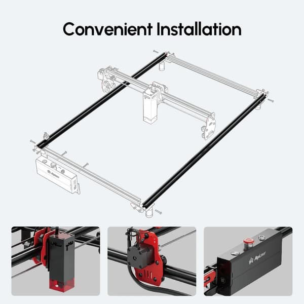 Lasergraver Cutter Udvidelsessæt, Arbejdsområde 40*85 cm, Holdbart Aluminiumlegering,Udvidelsessæt