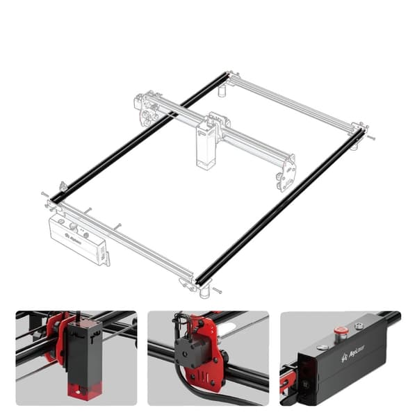 Lasergraver Cutter Udvidelsessæt, Arbejdsområde 40*85 cm, Holdbart Aluminiumlegering,Udvidelsessæt