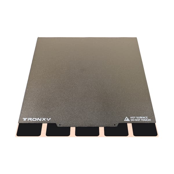Tronxy 3D-tulostimen kuuma alusta, koko 600x600mm, PEI-tarra optimaalista tarttuvuutta varten,600x600mm