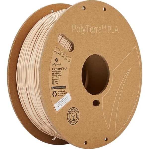 Filament för 3D-utskrift PLA PolyTerra Armé Beige 1,75mm - 1kg från Polymaker