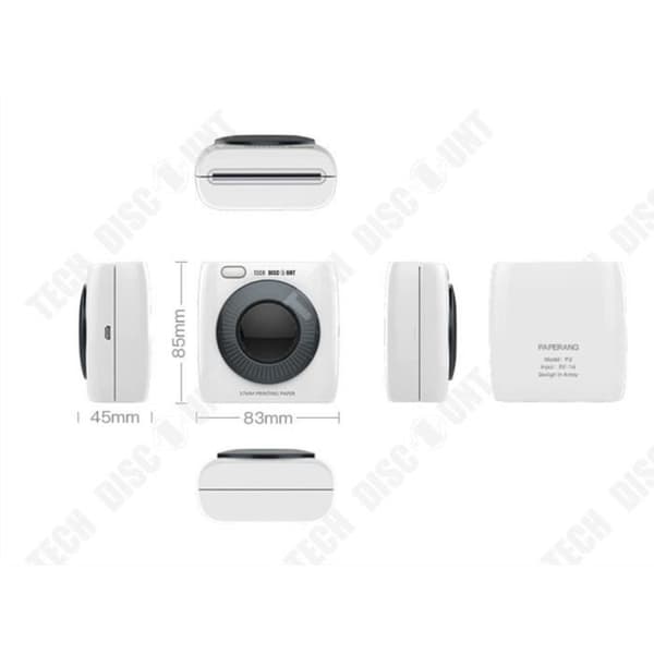 Mini TD®-skrivare 83*85*45mm Bluetooth direktanslutning Utskrift med ett klick