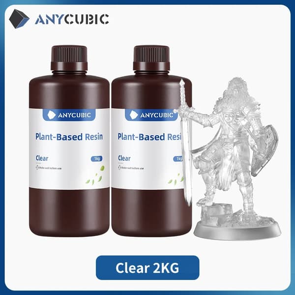 3D-printingharpiks, 2kg sort, 2kg grå, 4kg klar,2kg Klar