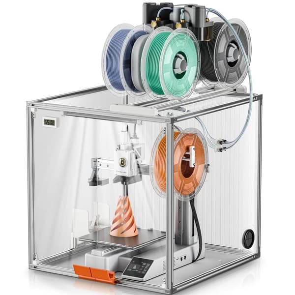 3D-skrivarskydd, klart akryldesign, integrerad LED-belysning,A1 mini akryl