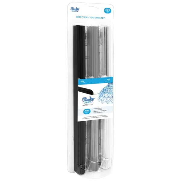 3Doodler-filament 250 bitar ABS 3 färger AB-MONO-250 Svart, Silver, Vit 2 g