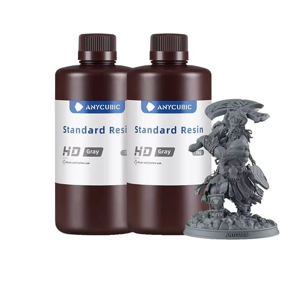 ANYCUBIC UV-hartsi, korkea tarkkuus, nopea kovettuminen, kestävä laatu,2kg HD Harmaa
