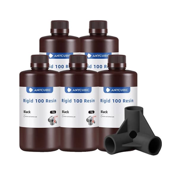 Anycubic Rigid 100 resin, 100°C temperaturbeständighet, hög precision för LCD/DLP-skrivare,5kg Svart